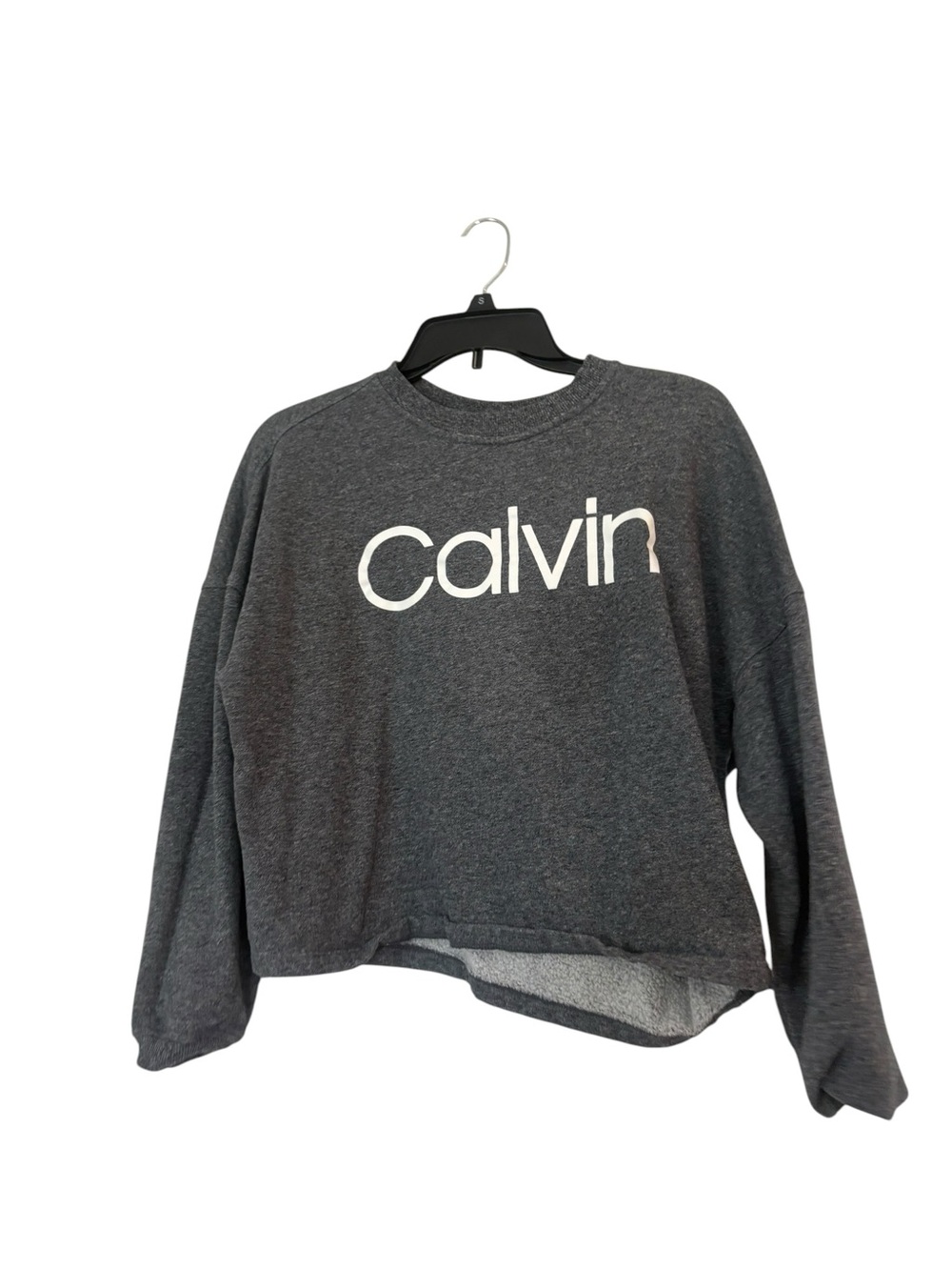 Calvin Klein Dark Gray Cropped Logo Sweatshirt